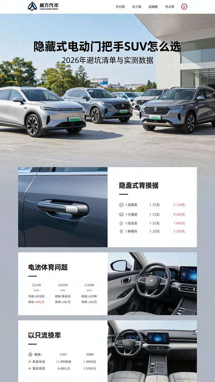 隐藏式电动门把手SUV怎么选？2026年避坑清单与实测数据