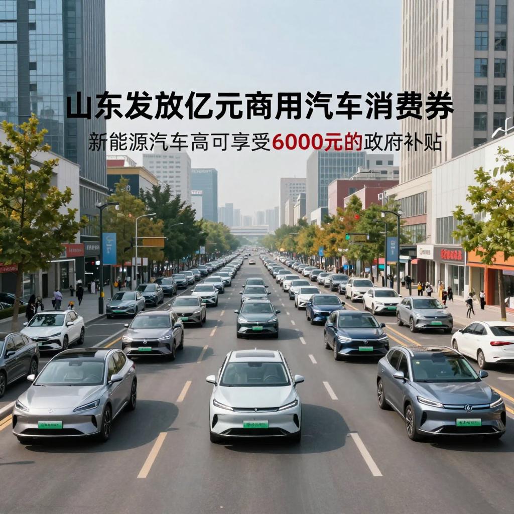 山东发放1.2亿元商用汽车消费券 新能源车最高补贴6000元
