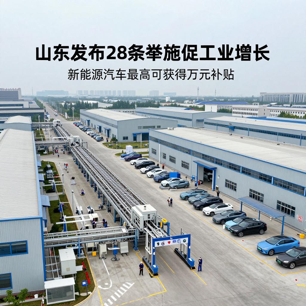 山东发布28条举措促工业增长 新能源汽车最高补贴6.48万元