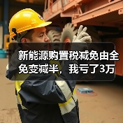 新能源购置税减免由全免变减半,我亏了3万块才搞明白(图3) 新能源购置税减免由全免变减半,我亏了3万块才搞明白(图3)