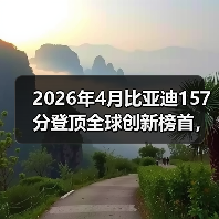 2026年4月比亚迪157分登顶全球创新榜首,这分数到底意味着什么?(图1) 2026年4月比亚迪157分登顶全球创新榜首,这分数到底意味着什么?(图1)