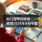 出口冠军的秘密:一文搞懂2026年4月中国汽车出口连续三年稳居世界第一(图4) 出口冠军的秘密:一文搞懂2026年4月中国汽车出口连续三年稳居世界第一(图4)