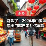 别吹了,2026年中国汽车出口超日本?这事没那么简单(图1) 别吹了,2026年中国汽车出口超日本?这事没那么简单(图1)