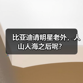 比亚迪请明星老外,人山人海之后呢?(图3) 比亚迪请明星老外,人山人海之后呢?(图3)