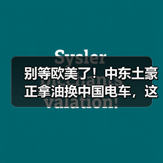 别等欧美了!中东土豪正拿油换中国电车,这波你跟上没?(图2) 别等欧美了!中东土豪正拿油换中国电车,这波你跟上没?(图2)
