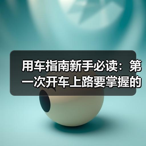 用车指南新手必读：第一次开车上路要掌握的5个基本技巧