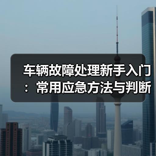 车辆故障处理新手入门：常用应急方法与判断